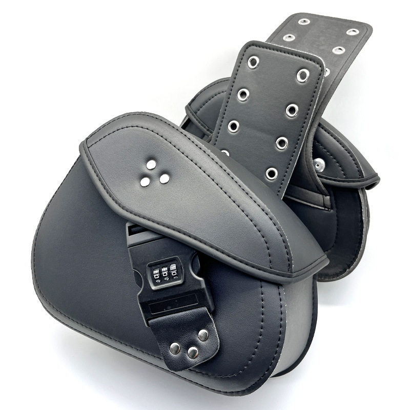 摩托车骁胜侠攀爬者皮革边包马鞍包尾箱踏板车密码锁骑士包防刮