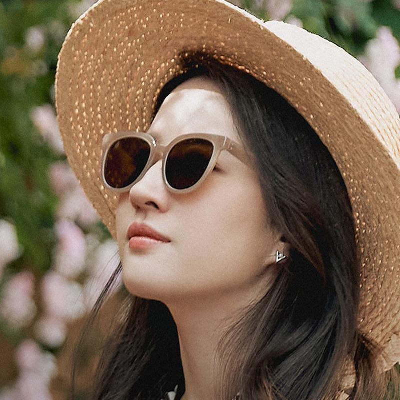 新款刘亦菲许同款墨镜女塑料牙