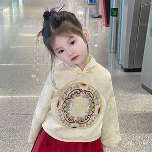 汉服女童马面裙春夏改良版唐装宝宝古装儿童旗袍上衣