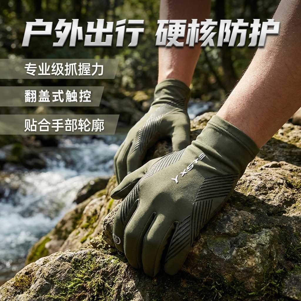 冰丝防晒手套男士夏季薄款户外