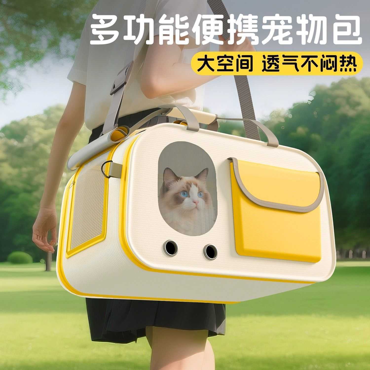大容量通风透通气猫背包猫包外出