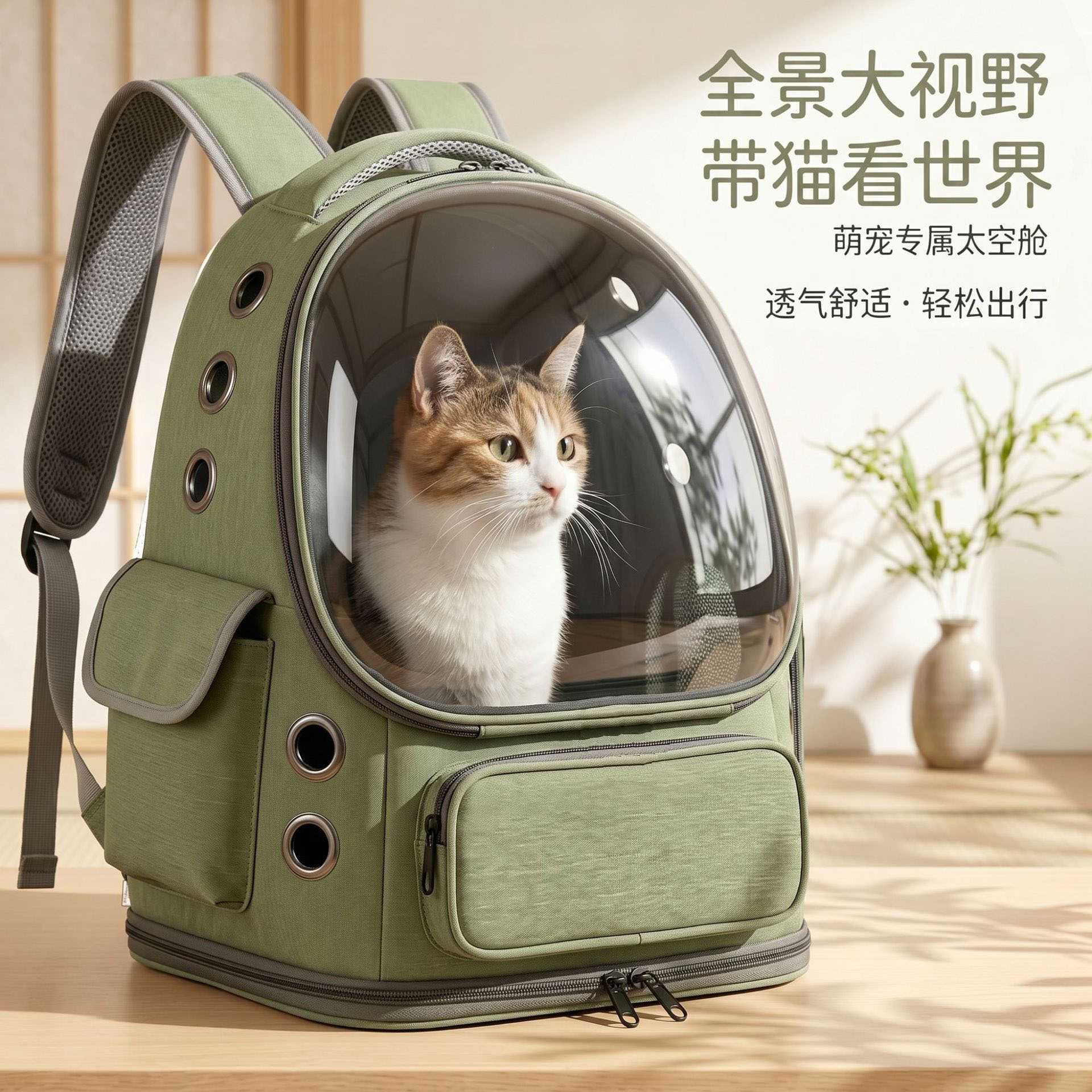 猫包外出宠物包透明户外大容量