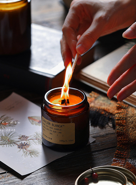 CB香薰手工蜡烛杯咖啡琥珀巧克力香卧室内非助眠安神家用香蜡烛薰