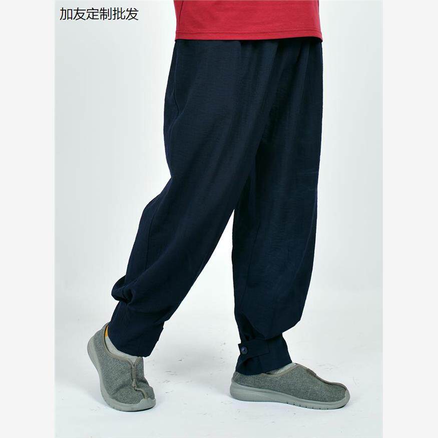 夏季禅修裤苎麻男女宽松