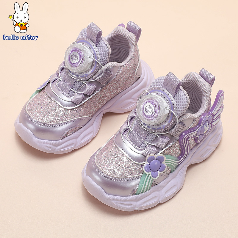 班纳米菲秋季纽扣女童运动鞋