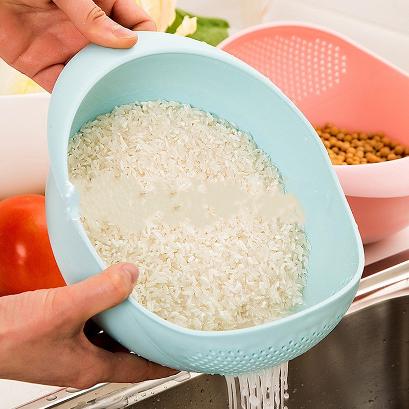 极速Rice Sieve Plastic Colander Sieve Rice WasRhing Filter S