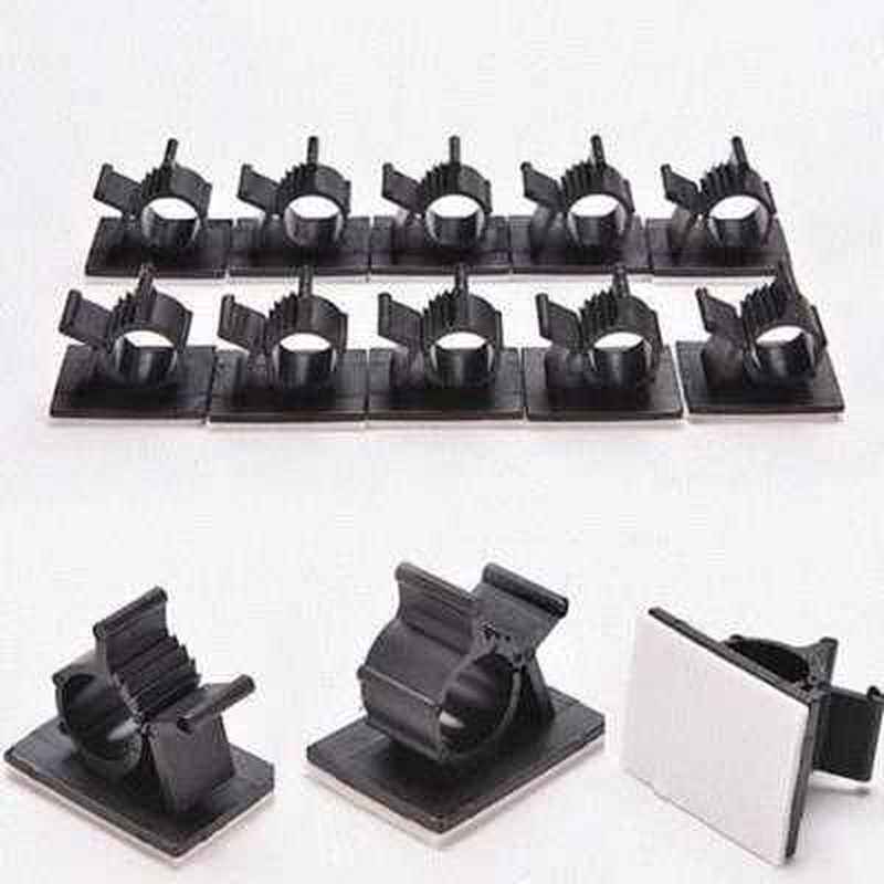 极速10Pcs Durable Adhesive Cable Clips Clamps Cord WWire Hol