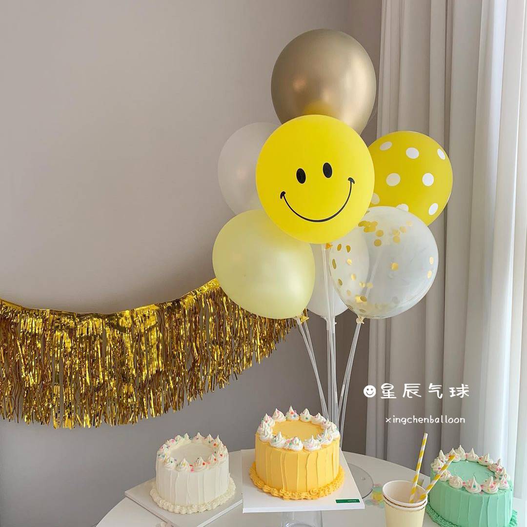 速发14Pcs Multi Confetti Balloon Happy Birthday Party Balloo