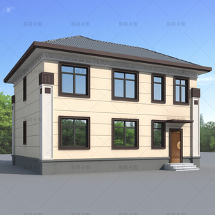 网红 风格 极速新款 别墅g设计图纸二层新农村自建房简约大气新中式