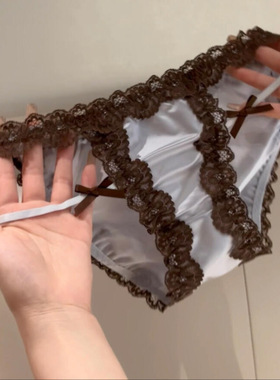 心动预警！蝴蝶结拼色性感蕾丝内裤~纯欲轻熟风真的好米好漂酿~