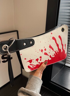 Halloween handbag创意个性菜刀包包2024新款恶搞万圣节手提包