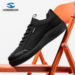 HOBIBEAR男鞋2026秋冬款大头鞋男款宽头宽楦健步鞋宽脚软底运动鞋
