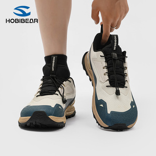 HOBIBEAR男鞋新款宽楦越野鞋男士户外抓地缓冲徒步男款登山运动鞋