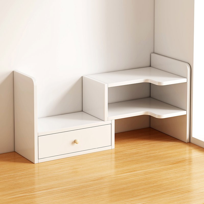 梯菊书架桌面置物架书桌转角收纳架桌上小架子学生家用分层架书柜