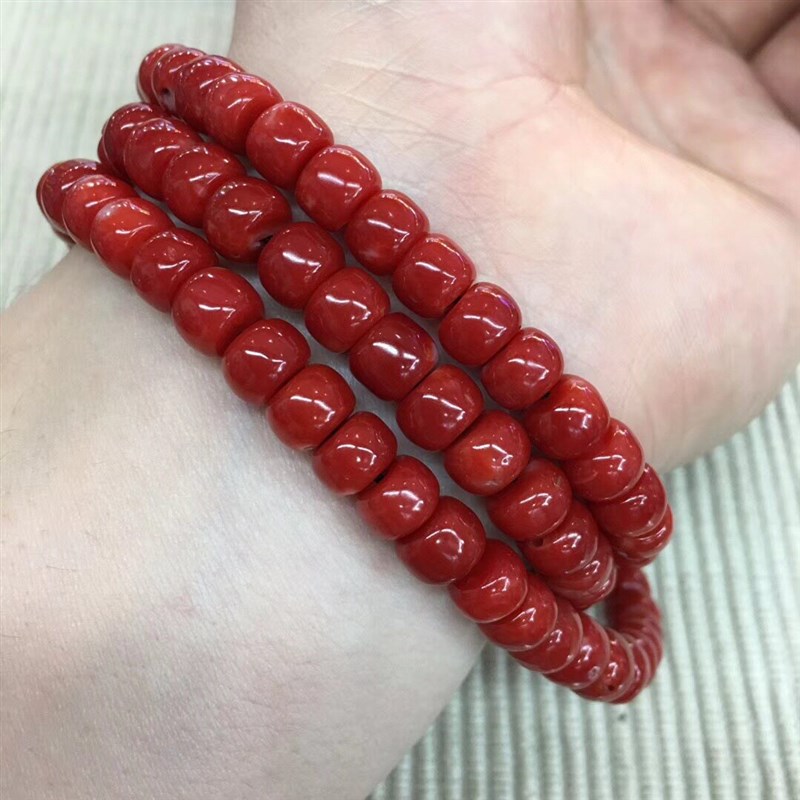 藏式宝石鼓珠项链桶珠手串手链108颗佛珠塔链吊坠戒指藏族饰品