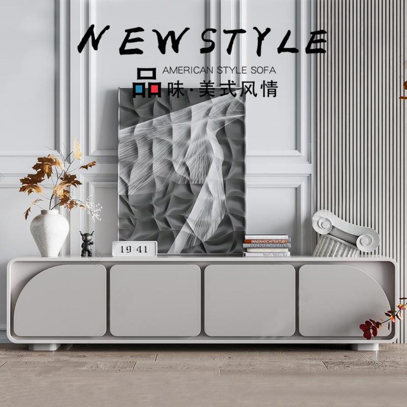 灰色钢琴烤漆电视柜创意个性视听柜现代简约弧形地柜客厅柜包邮