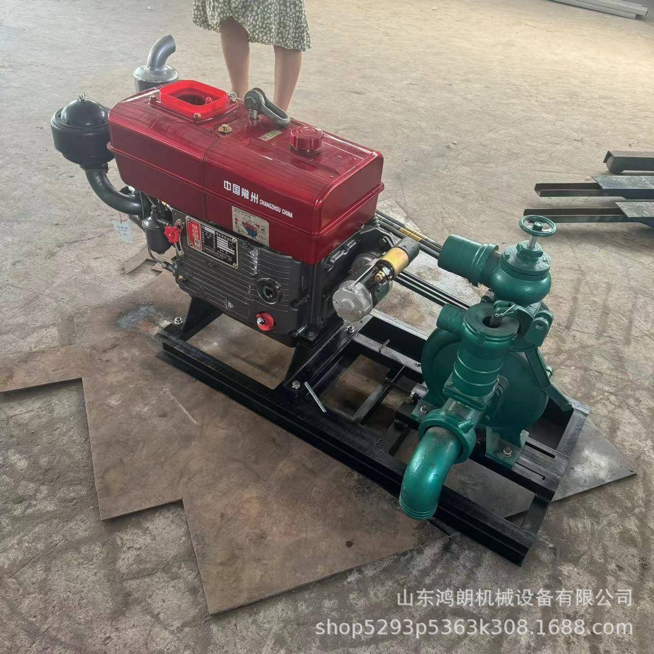 农用应急排灌泵扬程140米拖车喷灌泵4寸大流量柴油水泵