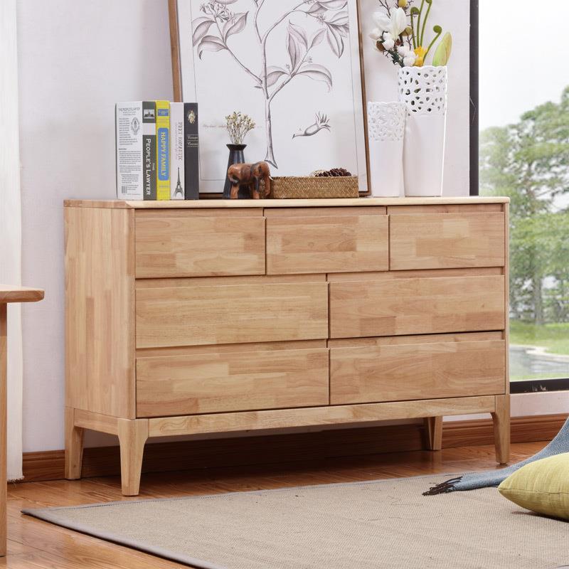 北欧全实木斗柜储物柜五六七斗柜现代简约客厅多功能收纳柜储物柜