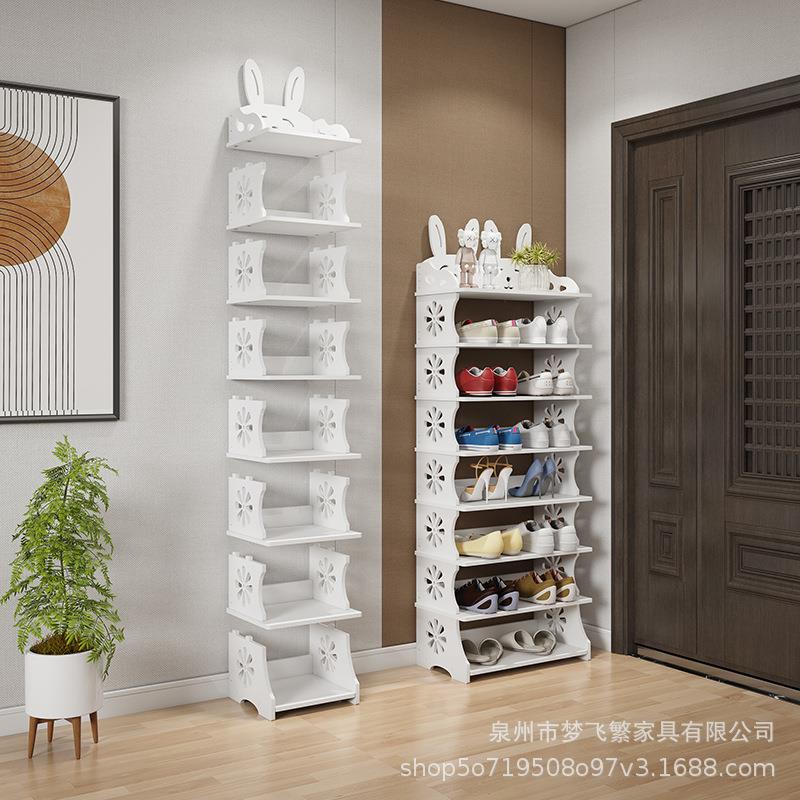 新款直销家用门口鞋架单排简易经济型卡通省空间出租屋入门墙角鞋