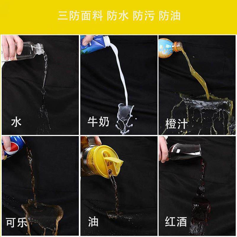 新款直销鞋匠背心男围裙厨师口袋无袖美术超长马甲围裙三防罩衣跨