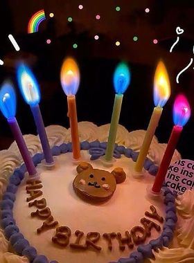 极速6/12pcs/set Multicoluor Candle Birthday Party Supplies