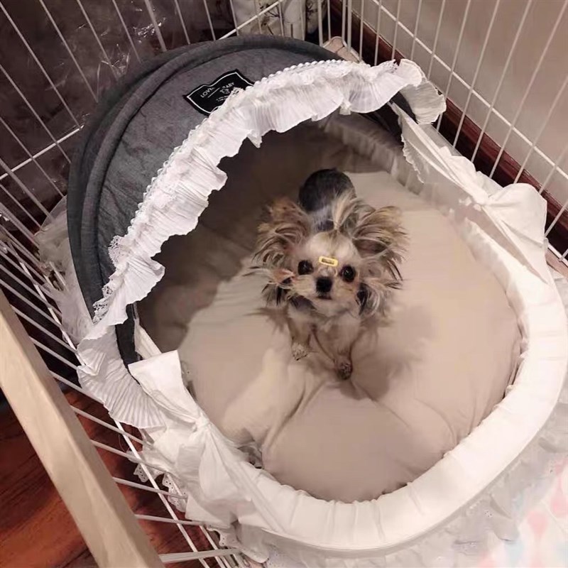 极速ins风韩版春夏宠物摇篮x床狗窝可拆洗猫咪窝泰迪比熊窝狗床公