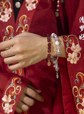 极速新中式手链手串小q众百搭简约甜美古风仙气闺蜜情侣学生手绳