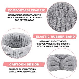 Pack Bow Makeup Headband Headb Facial Band 极速Spa HaiCr