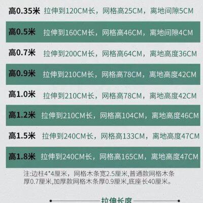 极速新种花d的围栏绿化i室外花园伸缩木栅栏防腐庭院草坪篱笆隔断