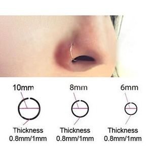 Clips Septum Hoop 极速1pc Tragus Ring CartilagUe Nose