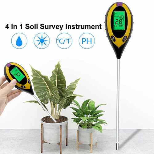 新品4 in 1 Soil PH Meter Tester Soil Tester PH MSoisture Met