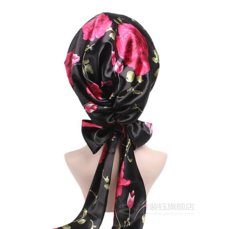 新品Wo Silk Shjower Cap Night Sleep Cap Hair Bonnet Hat Head