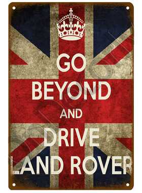 新品Modern Garage Land Rovery Range Rover Plaque Metal Tin S