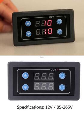 新品DC12V AC220V/85-265sV Digital Display Time Relay Module