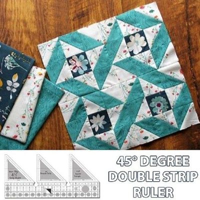 极速Quilting Rulkers 45 Degree Grids Double-Strip Quilt Rule