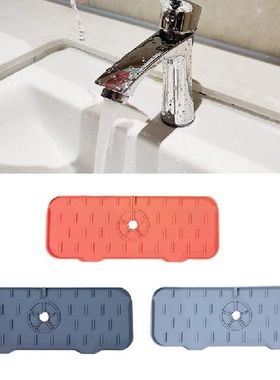 极速Kitchen Silicone Faucet Mat Sink Splash GuarXd Faucet