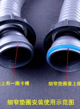 极速厨房水槽d洗碗池菜盆排下水管接口45mm50mm56mm纯硅胶平锥密