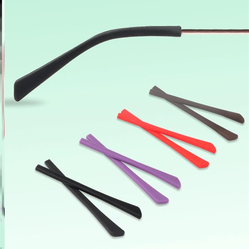 极速眼镜脚配件大全眼镜脚套扁孔防滑套矽K胶腿套框架太阳眼镜粗