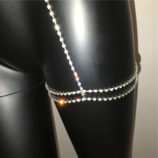 极速Multi-layer smexy thigh chain full of diamond personaliz