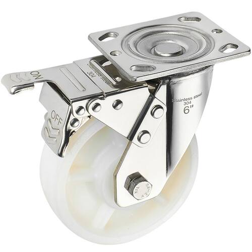 新品。韵a狮5寸304不锈钢万向轮6寸脚轮防水防锈8寸轮子4寸定向轮