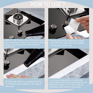 新品 Shower Bathroom Sink Sealingw Bath Tape PVC Self White
