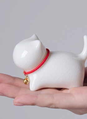 极速北沃陶瓷猫咪故宫猫摆件故宫文创铃铛L猫宫廷小猫桌面家居饰