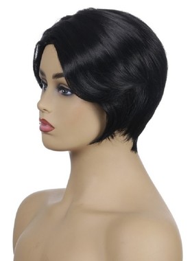极速Womene Wigs Short Straight Human Hair Wigs Pixie Cut Hai