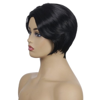 极速Womene Wigs Short Straight Human Hair Wigs Pixie Cut Hai