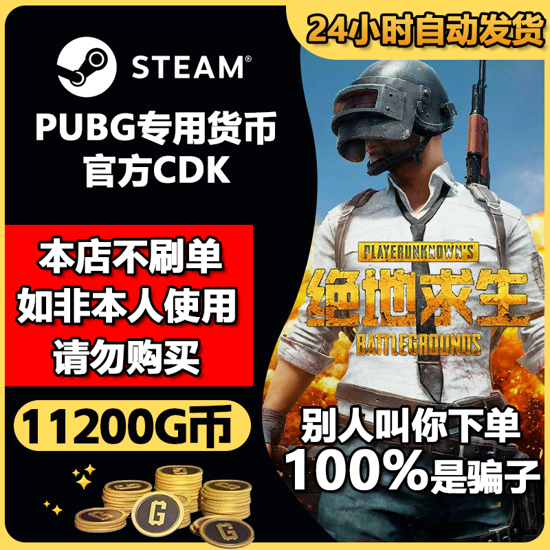 pubg g币绝地求生G币金币吃鸡gb游戏币皮肤点卷官方充值11200GCDK