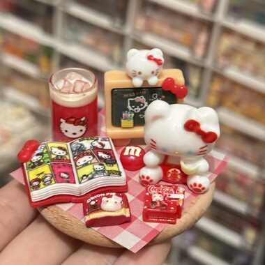 微缩食玩kt小黑板课桌过家家摆件diy成品材料包磁吸可移动伴手礼