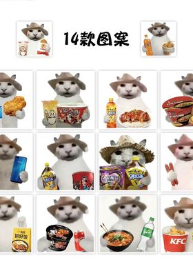]500贴抽象没经济没建模猫咪表情包卷卷贴猎奇猫咪meme梗图贴画