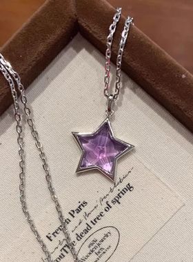 柯南小兰同款星星项链毛衣链