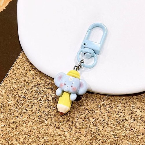 可爱小象铅笔钥匙扣包挂笔袋装饰学生钥匙扣挂件饰品学生礼物闺蜜