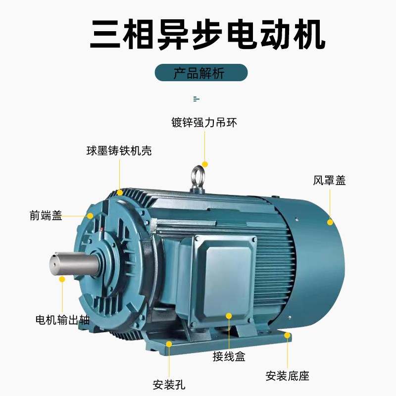 三相异步电动机Y2-90S-4/Y90L-4  1.1/1.5KW全铜电机马达380v